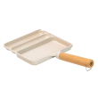 Сковорода прямокутна на 3 секції з антипригарним покриттям бежева HP39572W - фото №4