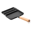 Сковорода прямокутна на 3 секції з антипригарним покриттям сіра HP39572C - фото №3