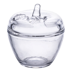 Цукерниця з кришкою Ø 9.5 см ваза цукерниця кругла скляна у формі яблука HP-4-101