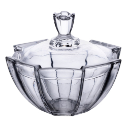 Цукорниця з кришкою Ø 15 см ваза цукорниця кругла скляна HP-4-120