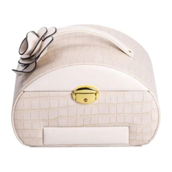 Скринька для прикрас з еко шкіри 3 яруси із замком органайзер для ювелірних виробів HP-5-21BE