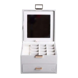 Скринька для прикрас з еко шкіри 2 яруси органайзер для ювелірних виробів HP-5-2G