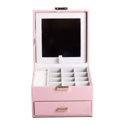 Скринька для прикрас з еко шкіри 2 яруси органайзер для ювелірних виробів HP-5-2P