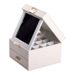 Скринька для прикрас з еко шкіри 2 яруси органайзер для ювелірних виробів HP-5-2W - фото №2