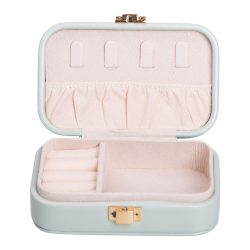 Скринька для прикрас з еко шкіри 12×7.5×4 см із застібкою органайзер для ювелірних виробів HP-5-34GR