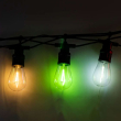 Гірлянда вулична у стилі ретро світлодіодна мультиколор S14 на 10 LED ламп завдовжки 5 метрів S14ML - фото №7