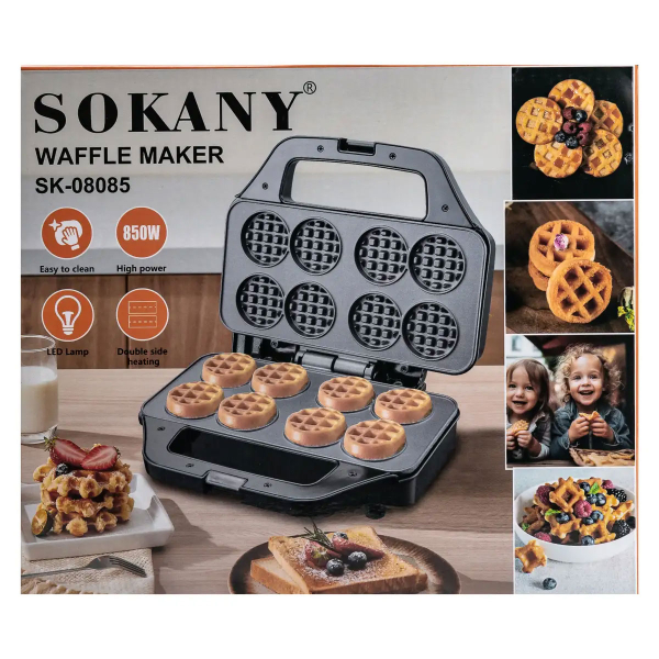 Вафельниця Sokany для круглих вафель 850 Вт SK-08085 - фото №11