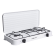 Настільна газова плита на 2 конфорки міні газова плита для балонного газу Біла Sokany SK-6002 - фото №3