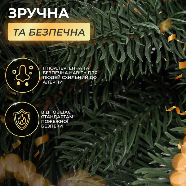 Хвойна лита гірлянда 2 м зелена гілки ялинки TD-BRNCHGR2 - фото №10