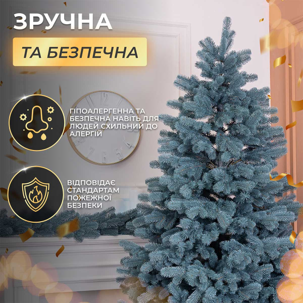 Ялинка штучна 1.8 м Говерла блакитна - фото №10