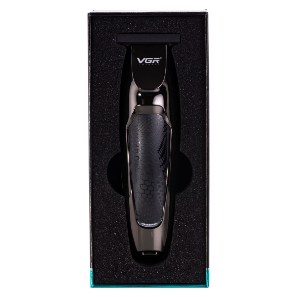 Бездротова машинка для стрижки волосся Чорний VGR V-030 - фото №9