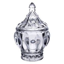 Цукорниця з кришкою Ø8.5 см ваза цукорниця кругла скляна HP-4-107