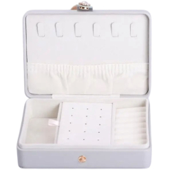 Скринька для прикрас з еко шкіри 16×11×4.7 см органайзер для ювелірних виробів HP-5-30G