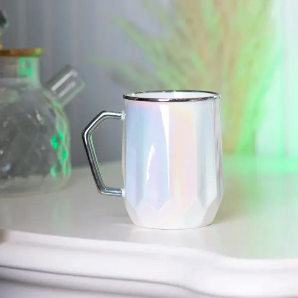 Чашка керамічна Glaze 450мл у дзеркальній глазурі чашки для кави Жовтий HPCYM0885Y - фото №2