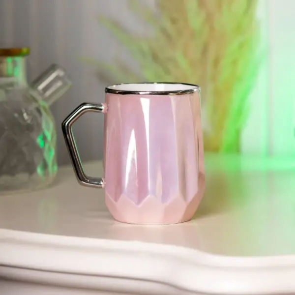 Чашка керамічна Glaze 450мл у дзеркальній глазурі чашки для кави HPCYM0885P - фото №2