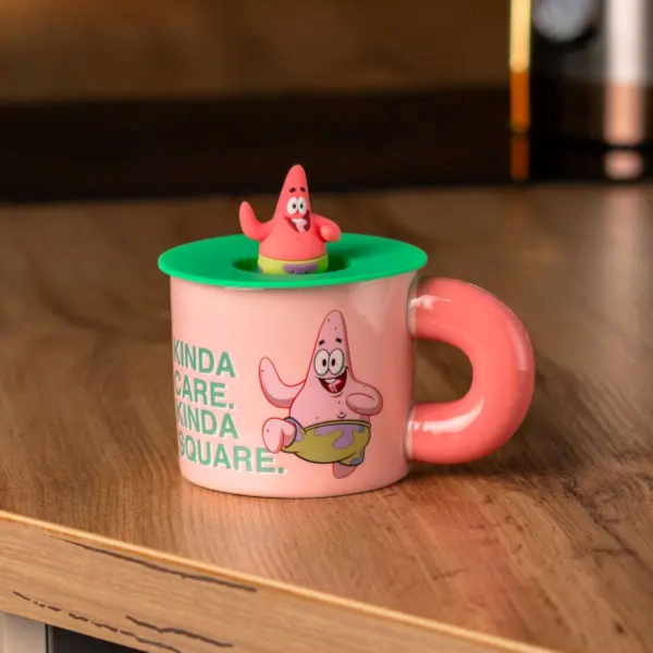 Чашка керамічна з кришкою "Патрік Стар" 400 мл Patrick Star HP7216P - фото №2