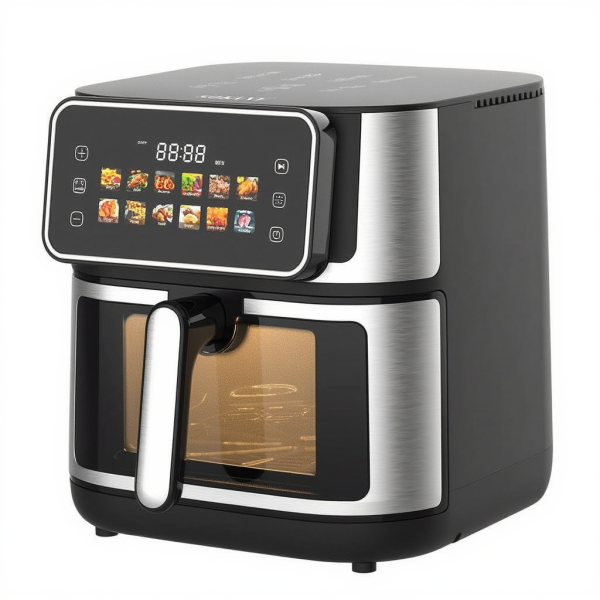 Аерогриль електричний Sokany 8 літрів сенсорна мульти піч 2000 Вт аерофритюрниця побутова для дому SK-10118 - фото