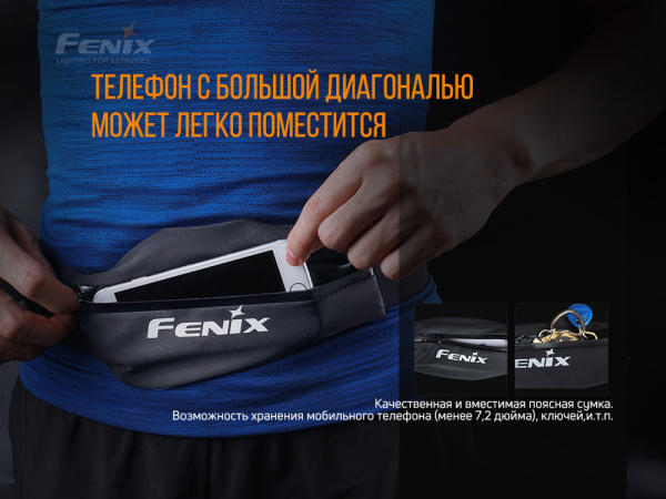 Поясна сумка Fenix AFB-10 чорна - фото №2