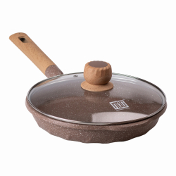 Мармурова алюмінієва сковорода з антипригарним покриттям Ø 26 см бежева MGC HP-4-424CO