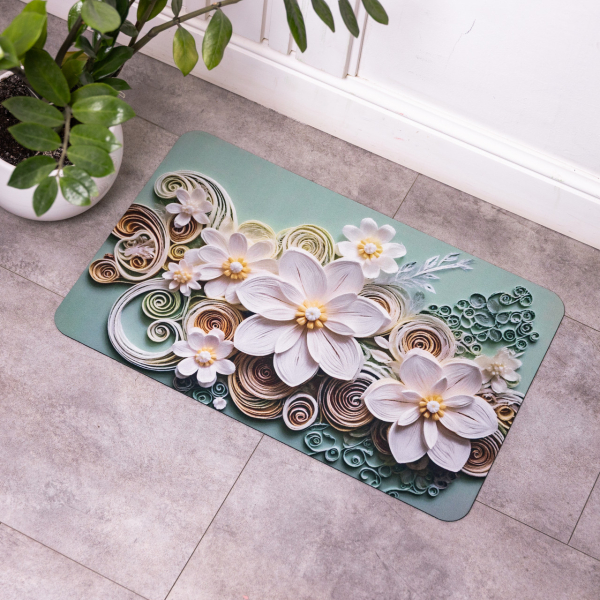 Антиковзний 3D-килимок з м'якого діатоміту 38×58 (см) вологопоглинальний HP-42-62 - фото №3