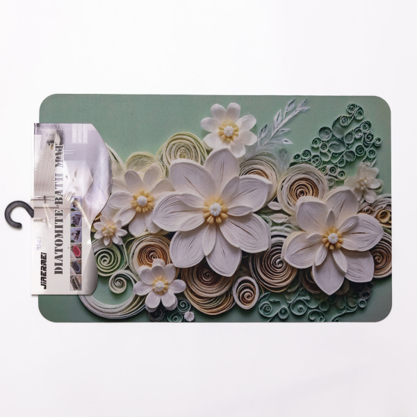 Антиковзний 3D-килимок з м'якого діатоміту 38×58 (см) вологопоглинальний HP-42-62 - фото №4