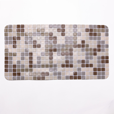 Антиковзний килимок на присосках для ванни та душу 65×35 (см) силіконовий Коричневий HP-42-47BR - фото