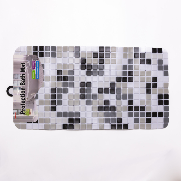 Антиковзкий килимок на присосках для ванни та душу 65×35 (см) силіконовий Сірий HP-42-47G - фото №2