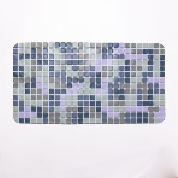 Антиковзкий килимок на присосках для ванни та душу 65×35 (см) силіконовий Синій HP-42-47BL - фото