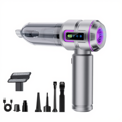 Автомобільний ручний пилосос 4 в 1 6000 мАг Сірий HP-11-6697BSV - фото