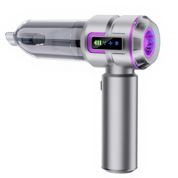 Автомобільний ручний пилосос 4 в 1 6000 мАг Сірий HP-11-6697BSV - фото №2