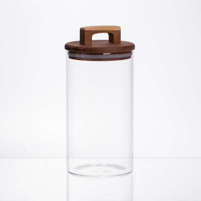 банка для сипучих продуктів з бамбуковою кришкою 1.2 л 64486-67 - фото