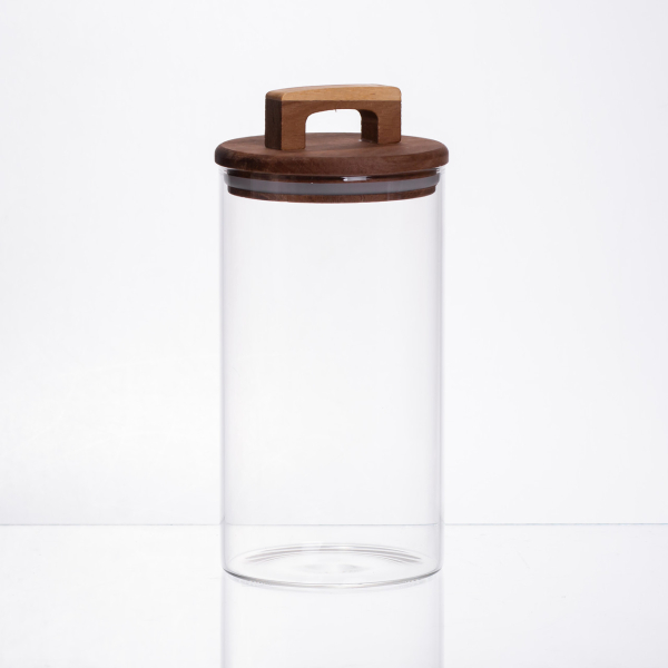 банка для сипучих продуктів з бамбуковою кришкою 1.2 л 64486-67 - фото