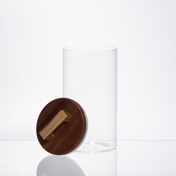 банка для сипучих продуктів з бамбуковою кришкою 1.2 л 64486-67 - фото №2