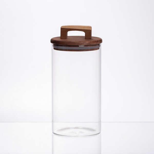 банка для сипучих продуктів з бамбуковою кришкою 1.2 л 64486-67 - фото №3