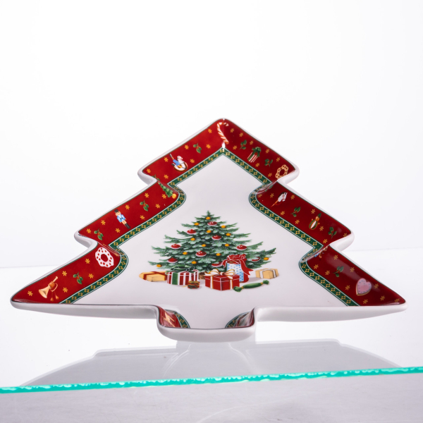 Сервірувальне новорічне блюдо для закусок Christmas 29×24×2 (см) порцеляна HP-SDHK-17 - фото №2