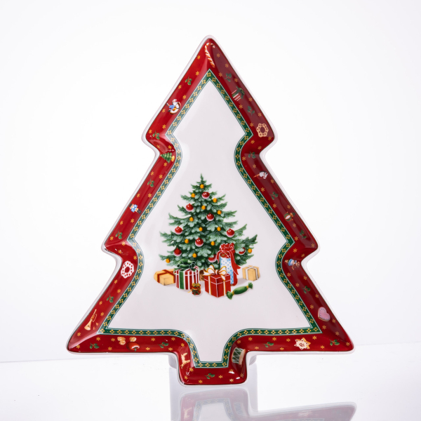 Сервірувальне новорічне блюдо для закусок Christmas 29×24×2 (см) порцеляна HP-SDHK-17 - фото №3