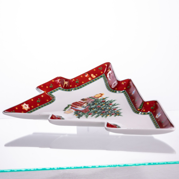 Сервірувальне новорічне блюдо для закусок Christmas 29×24×2 (см) порцеляна HP-SDHK-17 - фото №5