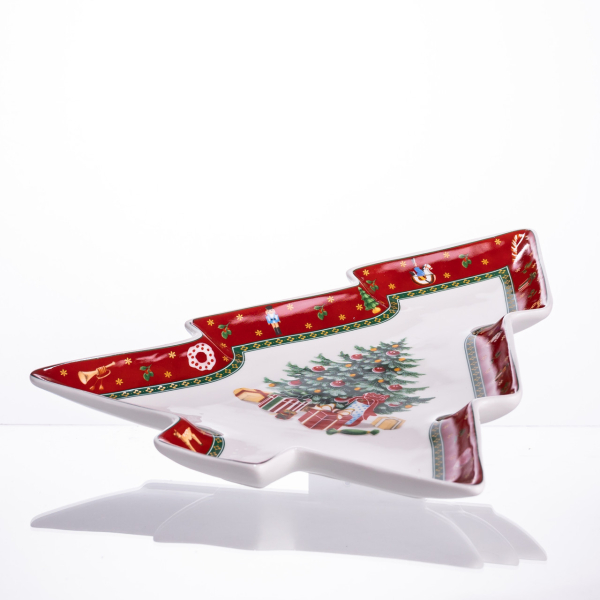 Сервірувальне новорічне блюдо для закусок Christmas 29×24×2 (см) порцеляна HP-SDHK-17 - фото