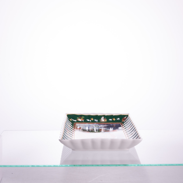 Сервірувальне новорічне блюдо для закусок з порцеляни Santa 30,5×17,5×2,5 (см) HP-SDHK-22 - фото №4