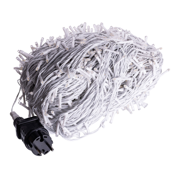Гірлянда Різдвяна фея вулична 100 м 1000 LED білий провід Жовтий CF1000L100MWY - фото №6