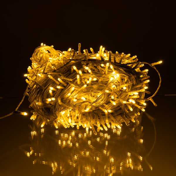 Гірлянда Різдвяна фея вулична 100 м 1000 LED білий провід Жовтий CF1000L100MWY - фото №5