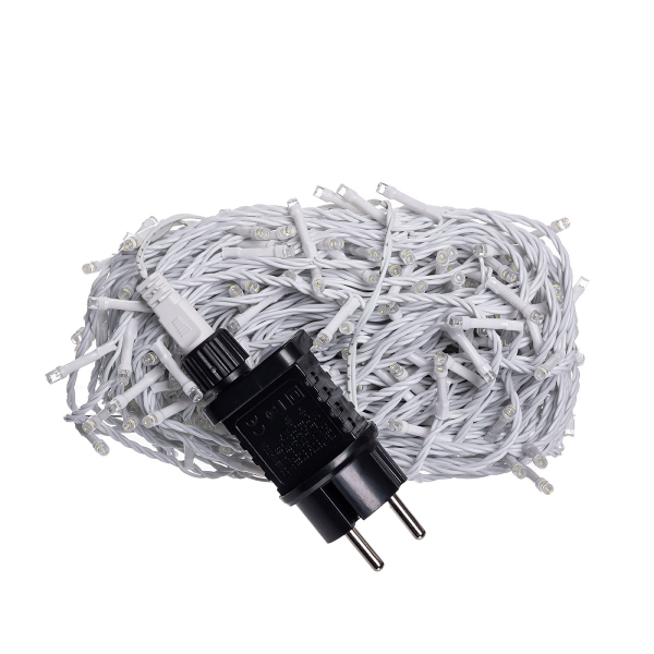Гірлянда Нитка вулична 30 м 300 LED білий провід Білий CF300L30MWW - фото №8