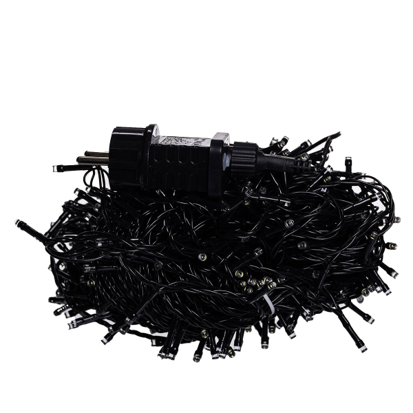 Гірлянда Різдвяна фея вулична 50 (м) 500 LED чорний провід Жовтий CF500L50MBY - фото №6