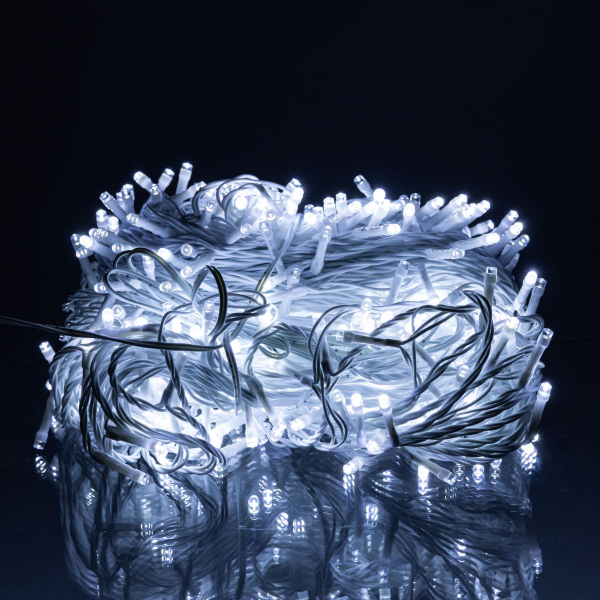 Гірлянда Різдвяна фея вулична 50 м 500 LED білий провід Білий CF500L50MWW - фото №7