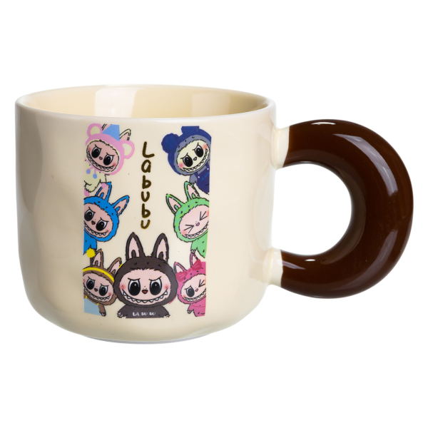 Чашка порцелянова Labubu Brighten Your Day 400 (мл) подарункова кружка прикольна чашка для дітей на подарунок FM-21D - фото №2