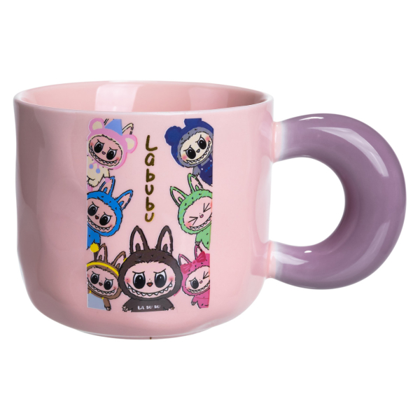 Чашка порцелянова Labubu Brighten Your Day 400 (мл) подарункова кружка прикольна чашка для дітей на подарунок FM-22B - фото №2