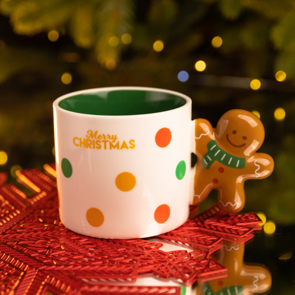 Чашка порцелянова новорічна Merry Christmas 350 (мл) Yiwu FM-CS-51WGR - фото