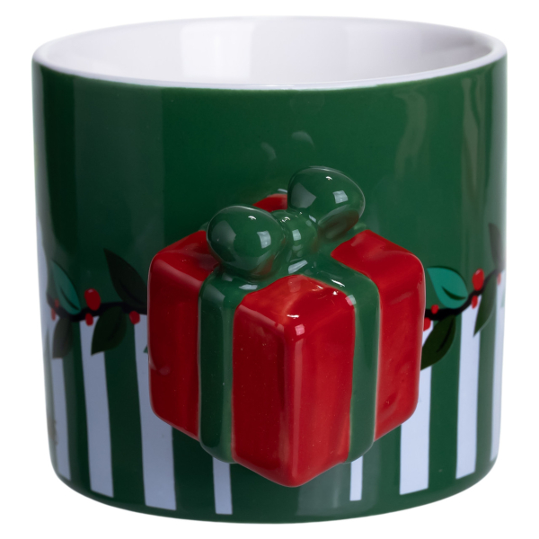 Чашка порцелянова новорічна Merry Christmas 400 (мл) Зелена Yiwu FM-CS-49GR - фото №6
