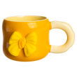 Кубок порцелянова з магнітом Бант 400 (мл) подарункова кружка прикольна чашка для дітей на подарунок Жовтий з бежевим FM-52B - фото №3