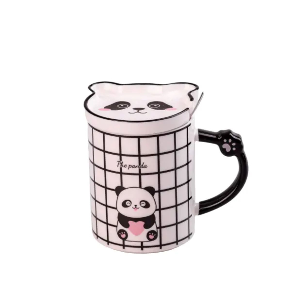 Чашка керамічна The Panda 350мл з блюдцем та ложкою HPCY8369C - фото
